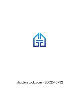 modern monogram home logo design