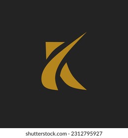 diseño moderno de logotipo de letras en monograma K