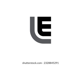 modernes Monogramm-Logo-Design von LE oder EL
