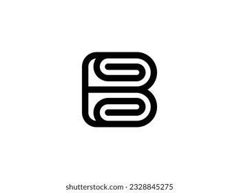 diseño del logotipo de la letra B del monograma moderno