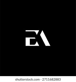 Modern Monogram Letter EA with Connecting concept logo vector