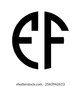 Modern Monogram Letter EF Symbol Logo. suitable for a variety of industries, from technology to creative businesses