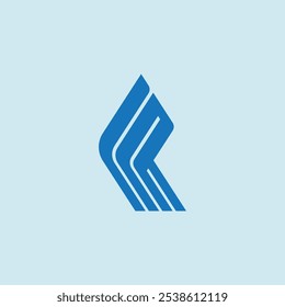 Modern monogram letter F and R shaped into wing suitable for digital product logo