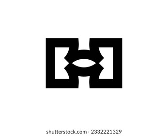 modern monogram letter H logo design