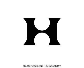 modern monogram letter H logo design