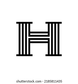 modern monogram letter H vector logo design