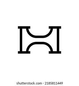 modernes Monogramm-Buchstaben-H-Vektorlogo-Design