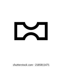 diseño moderno de logotipo vectorial H de letra monográfica