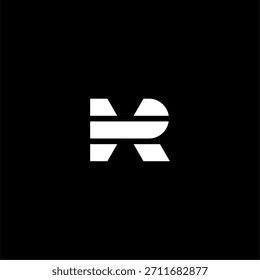 Icono moderno del Vector del concepto del logotipo de HR de la letra HR o de la letra geométrica