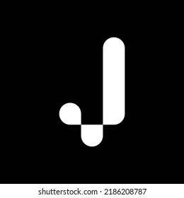 modern monogram letter J vector logo design