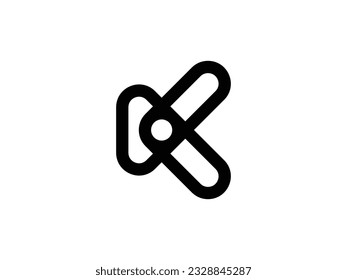 modern monogram letter K logo design