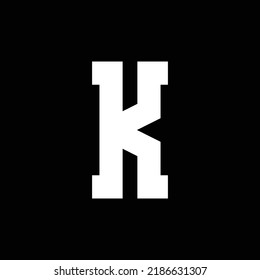 diseño moderno de logotipo vectorial K de letra monográfica