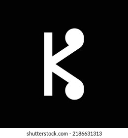 modern monogram letter K vector logo design