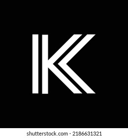 modern monogram letter K vector logo design