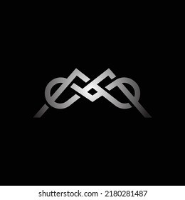 modern monogram letter M infinity logo design, suitable for any business.