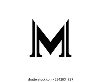 diseño del logotipo M de la letra monográfica moderna