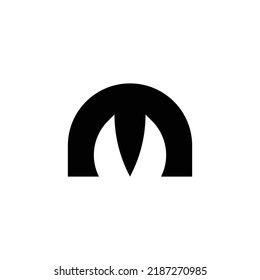 diseño moderno de logotipo vectorial M de letra monográfica