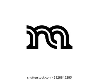 modern monogram letter M vector logo design