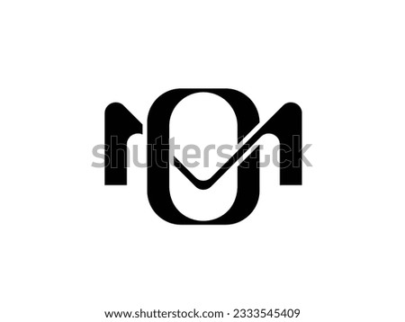 modern monogram letter MO or OM logo design Foto stock © 