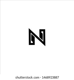 Modern monogram letter N logo