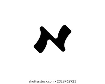 modern monogram letter N logo design