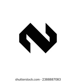 modern monogram letter N logo design