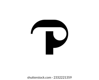 modern monogram letter P logo design