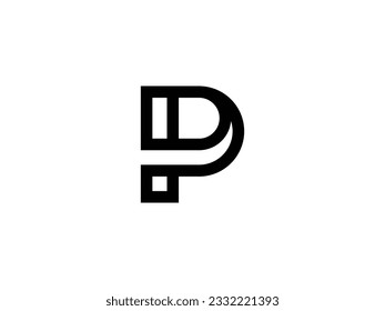 modern monogram letter P logo design