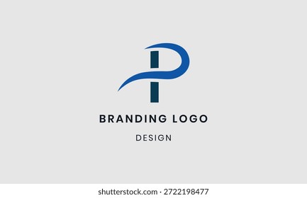 Logotipo moderno de la letra P del monograma