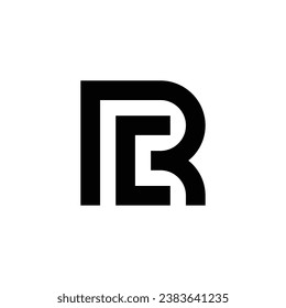 modern monogram letter RC or CR initial based logo design template