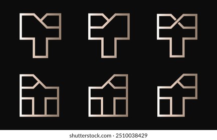  Modern monogram letter T M  logo design.