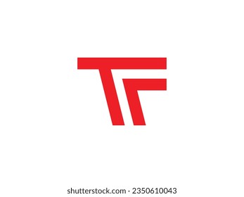 diseño del logotipo TF o FT de letra de monograma moderna