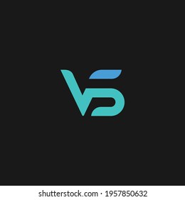 Modern Monogram Letter VS Logo Design Vector