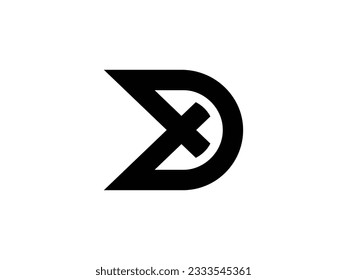 modern monogram letter XD or DX logo design