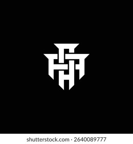 Modern monogram logo combining A and A with sharp geometric symmetry and tribal style. Suitable for gaming, tech, or fashion brands. Bold identity mark on black background