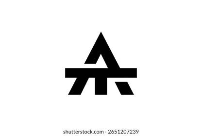 Modern AT Monogram Logo Design with Bold Geometric Style for Creative Branding or Business Identity