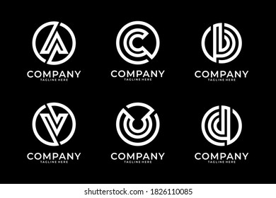 modern monogram logo design collection