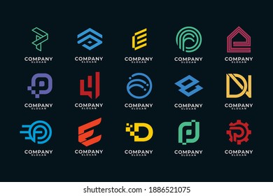 modern monogram logo design collection
