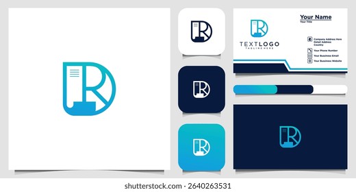 Modern monogram logo design featuring the letters "D" and "R" in a circular, minimalist style. Ideal for personal branding, corporate identity, or professional business use.