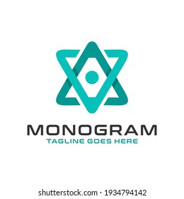 Modern monogram logo design with letter X