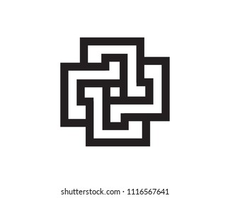 Modern Monogram Logo Design Template