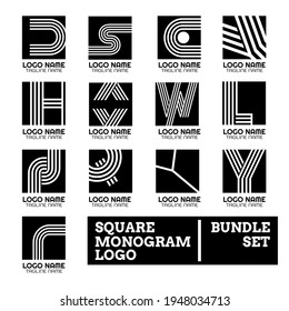 modern monogram Logo icon abstract simple concept design vector illustration