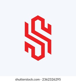 Logotipo de monograma moderno con letra inicial S para compañía o equipo deportivo