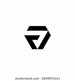 Modern monogram logo initials letter DP