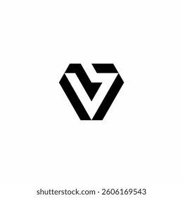 modern monogram logo of initials V and b