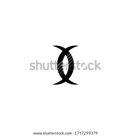 Modern Monogram Logo Letter CC with stripes