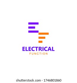 Modern Monogram Logo of Letter E and F Combination