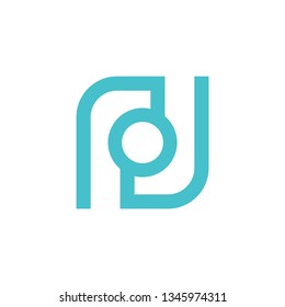 modern monogram logo - letter N