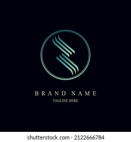 modern monogram logo template design for brand or company and other