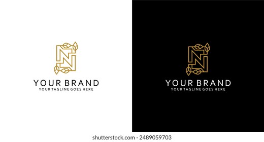 A modern monogram logo that has monoline elements that give the impression of cleanliness, simplicity, and elegance